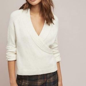 Ett Twa Anthropologie Faux Wrap, XL Ivory